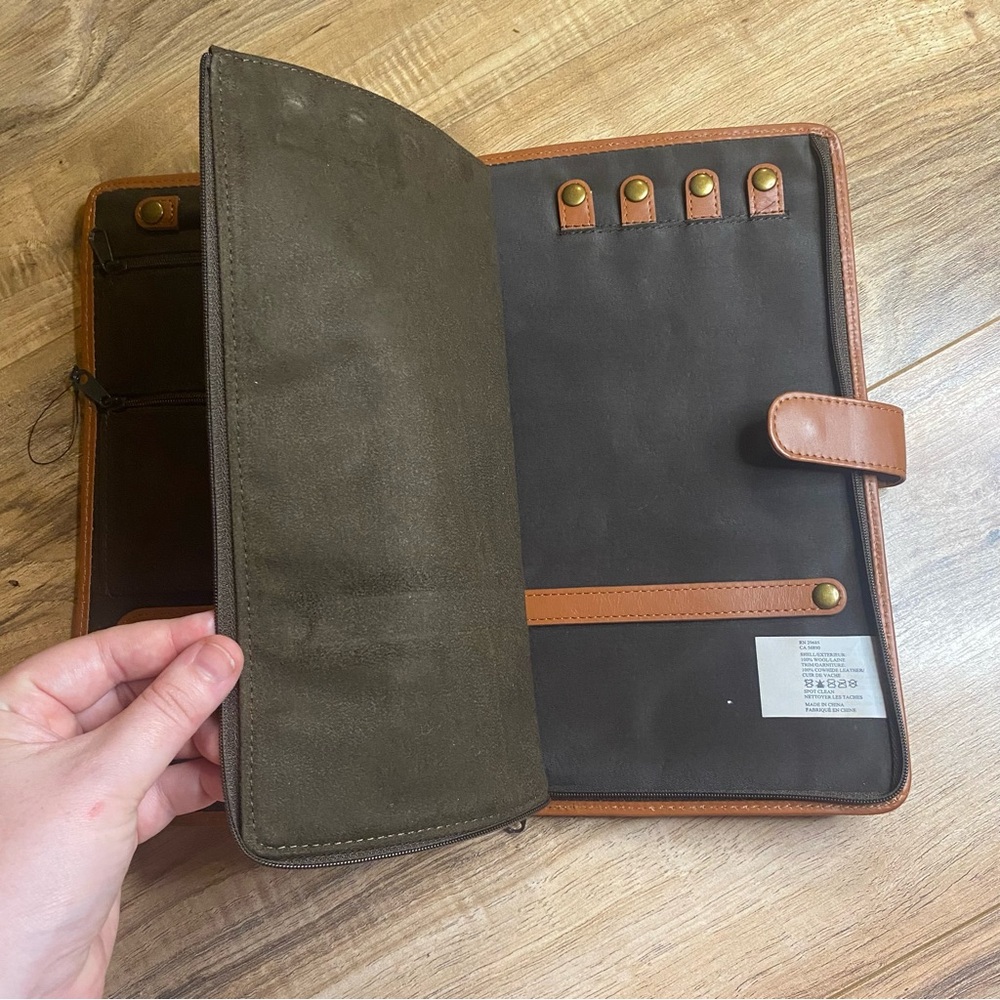 PENDLETON Travel Jewelry Organizer Wool & Leather - Picture 9 of 10